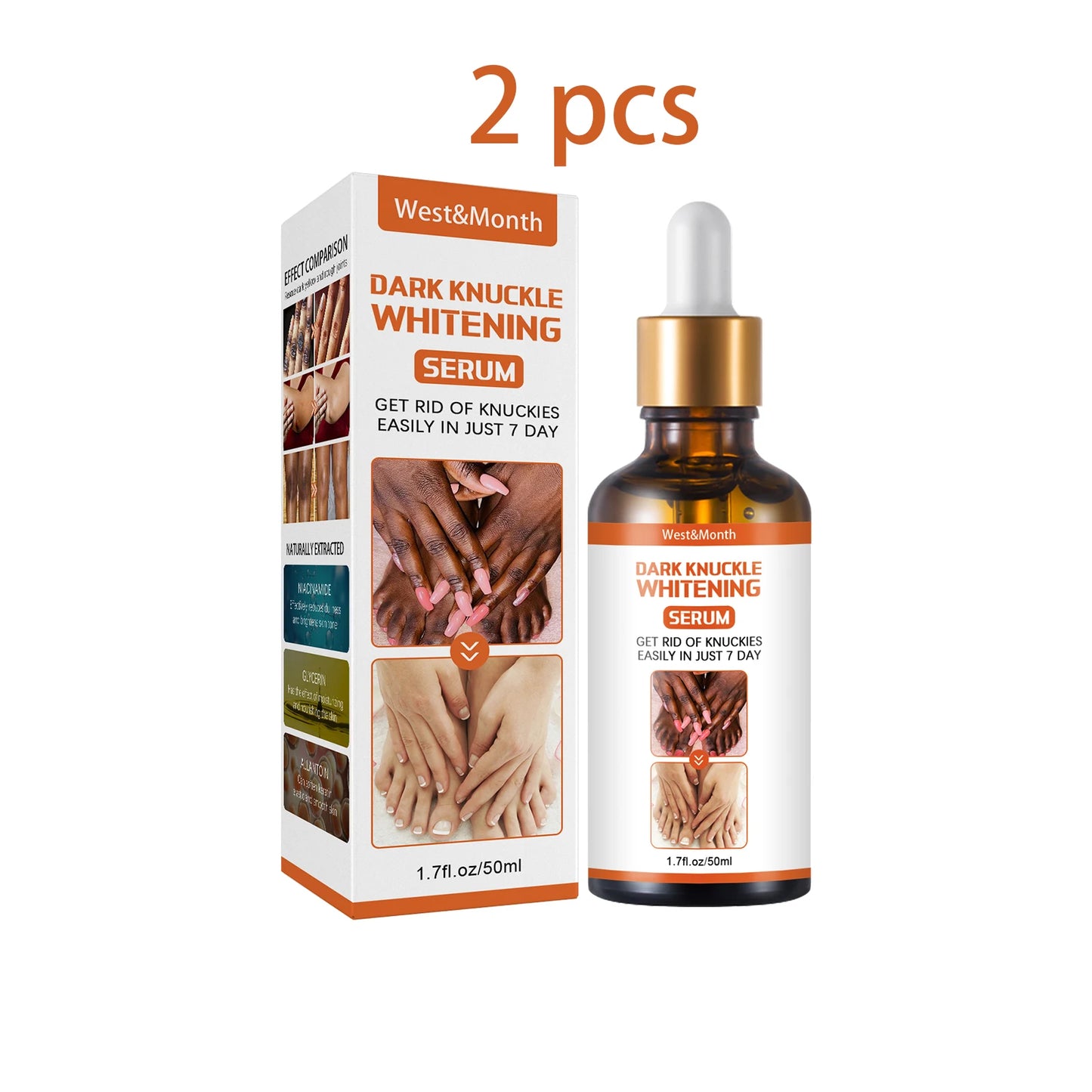 West Month Body Dark Knuckle Whitening Serum Moisturizing Body Brightening Dark Remover Smoothing Hand Butt Knee Bleaching Serum
