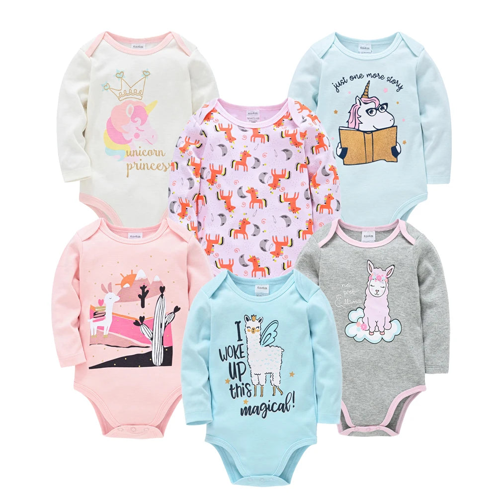 2023 Baby Bodysuit Long Sleeve Spring Autumn Girls Boys Clothes Body bebe Cartoon Printed 0-24 months Newborn Infant Outwear