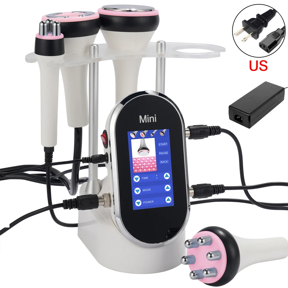4 IN1 40K Cavitation Radio Frequency Ultrasonic Slimming Machine Removal Weight Loss Skin Tightening Facial Beauty Tool