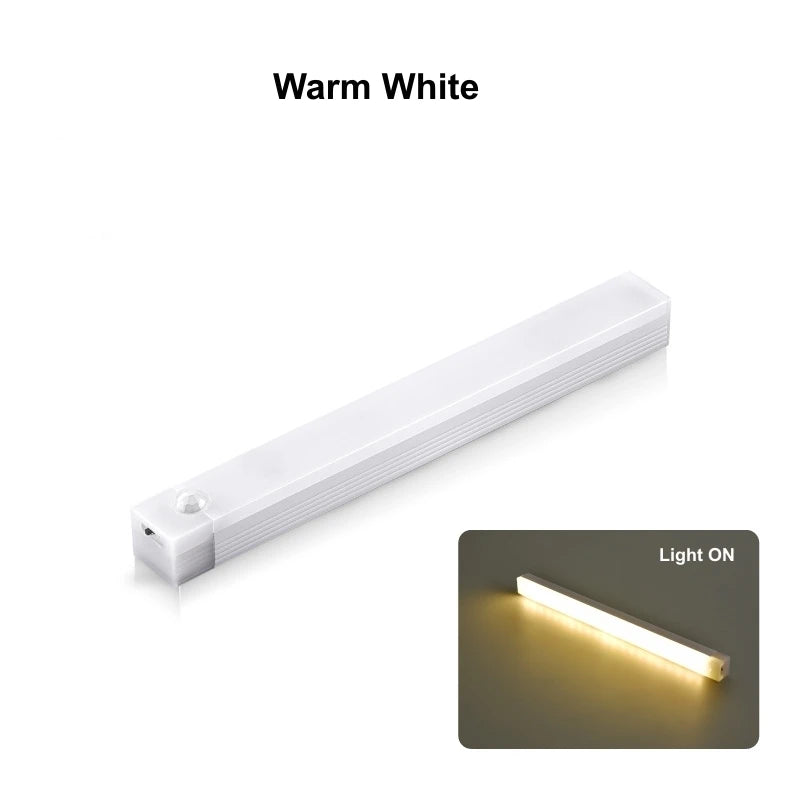 USB Rechargeable Wireless LED Bar Light with Motion Sensor Magnetic Night Light for Kitchen Portable Cordless Cabinet Lamp