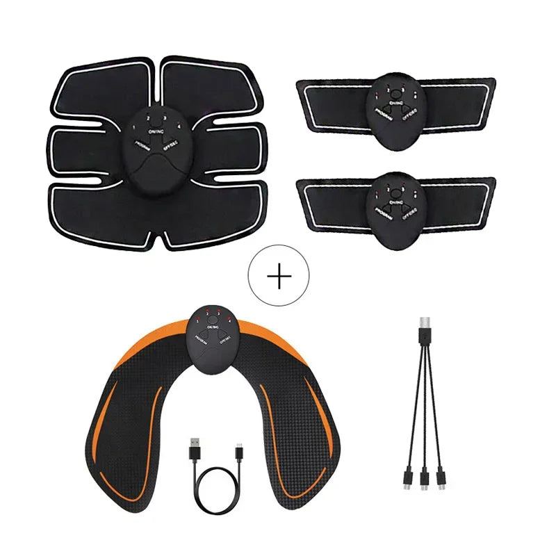 Wireless EMS Muscle Stimulator Buttocks Hip Trainer Electric Abs Trainer USB Recharge Body Massager Weight Loss Fitness Shaping
