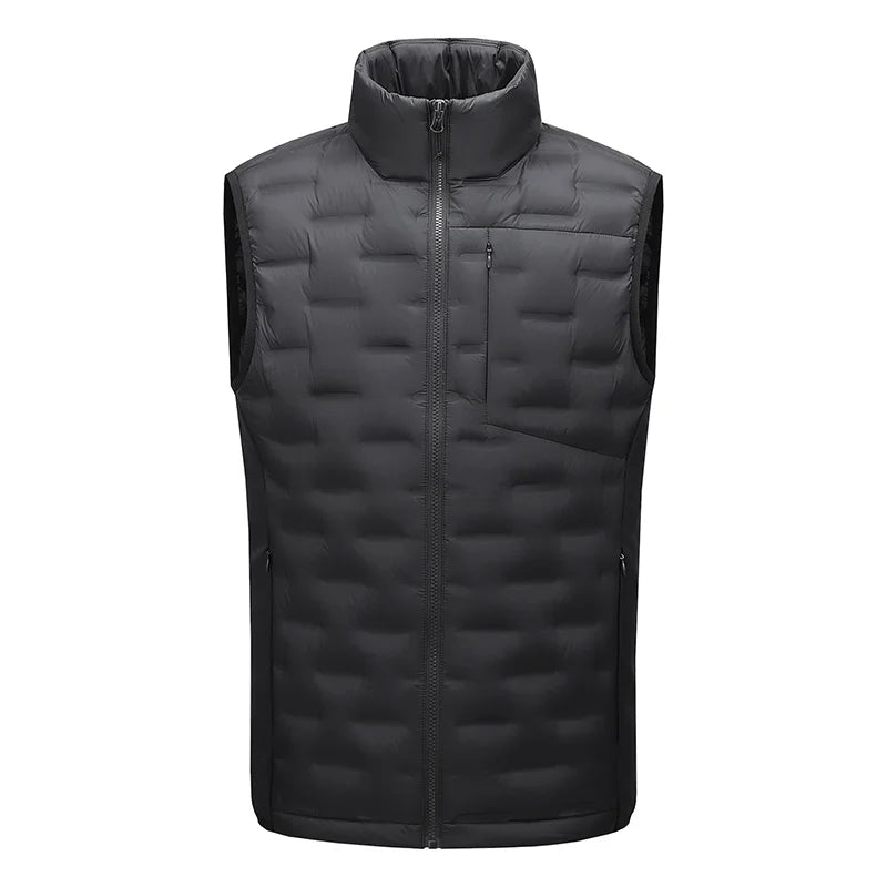 Winter Man White Duck Down Vest Men Waterproof Windproof Casual Sleeveless Vests Man Multi Pocket Warm Ultralight Waistcoat Coat