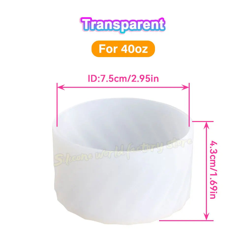 SW 40oz/30oz Silicone Cup Bottom Cover for Stanley Adventure Quencher Tumbler for IceFlow Flip Straw Water Bottle Sleeve 7.5/7CM