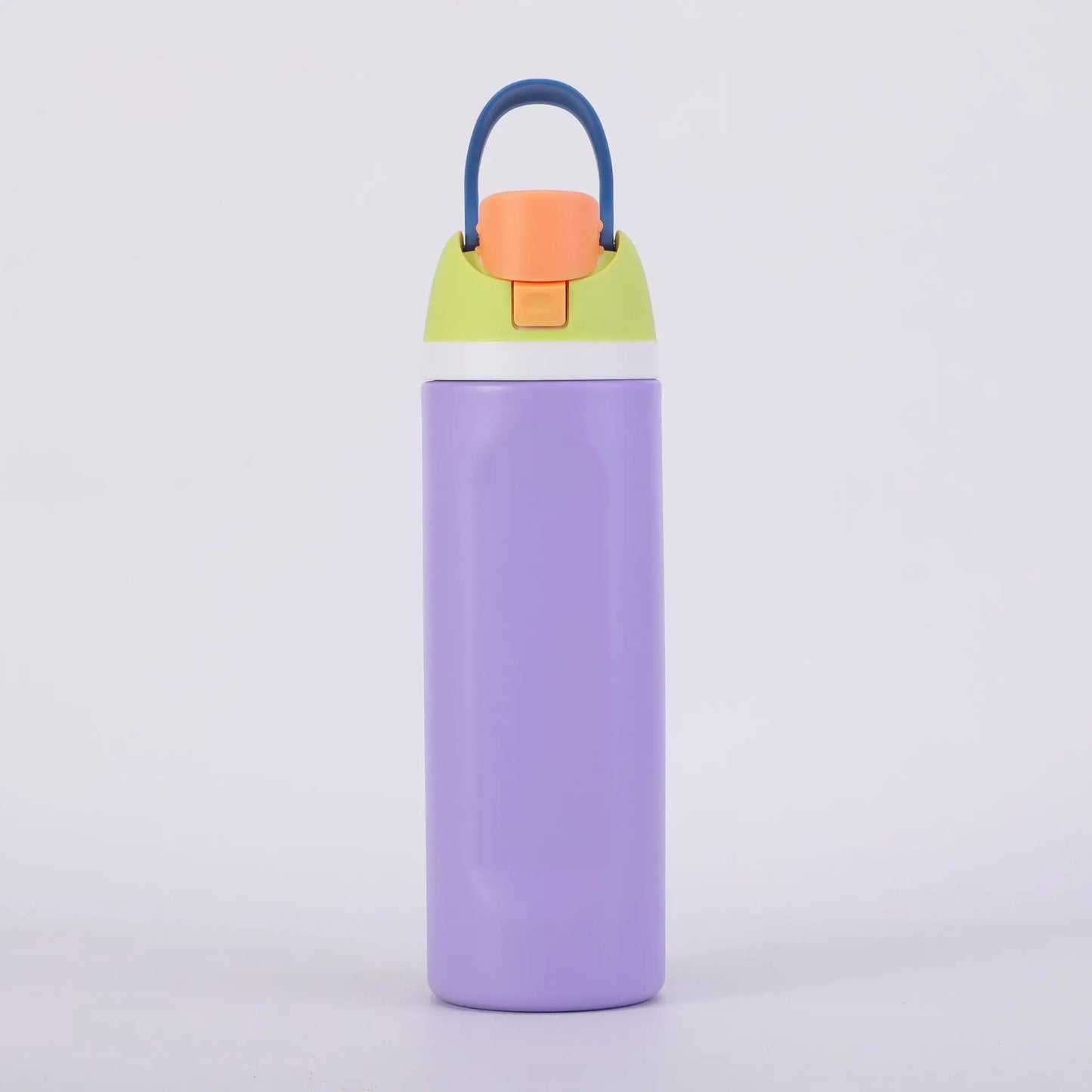 16/19/24/32OZ New 304 Stainless Steel Fitness Cup with Handle, Macaron Colored Insulated Bottle Large Capacity Straw Fruit Cup