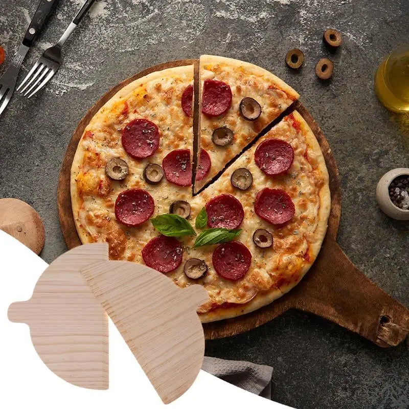 Wood Pizza Peel | Semi-Circular Pizza Board | Set of 2 Pizza Paddle Bread Baking Peel for Pizza Ovens Pizza Transferring Spatula