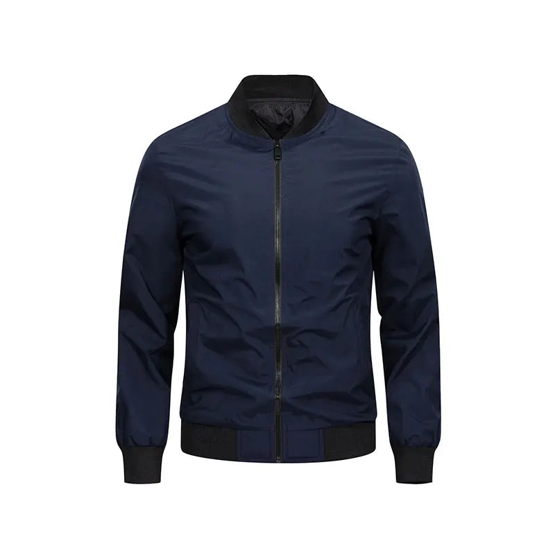 Spring Autumn Men's Casual Jackets Fashion Baseball Coat Light Soft Flying Jackets Men Business Men's Standing Collar Jacket