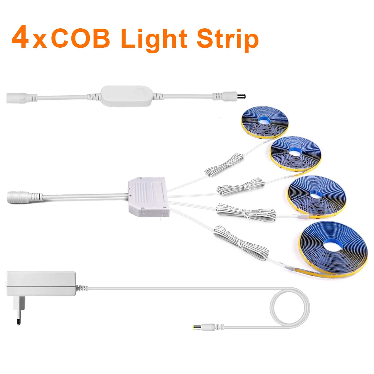 12V COB LED Strips Tape DIY Smart Closet Wardrobe Under Cabinet Light Ribbon With Tuya Smart Life WIFI Control LED Light Switch