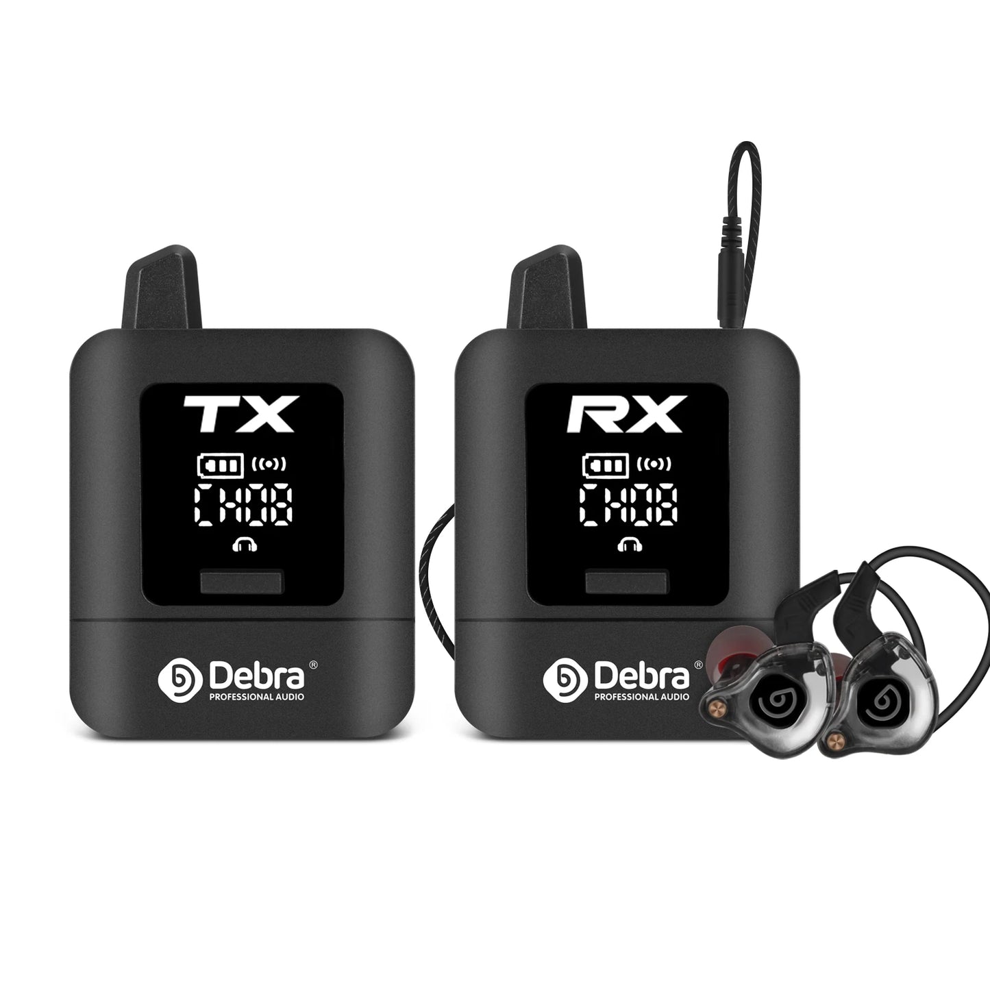 ST-mini Stereo UHF IEM Wireless In-Ear Monitor System Rechargeable for Audio Monitoring Recording Outdoor Performances