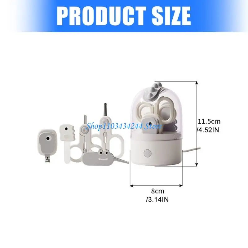 Sanitizing Baby Nails With Light Disinfected Charging Function Rounded Safety Cutter Essential Newborns Grooming Tools