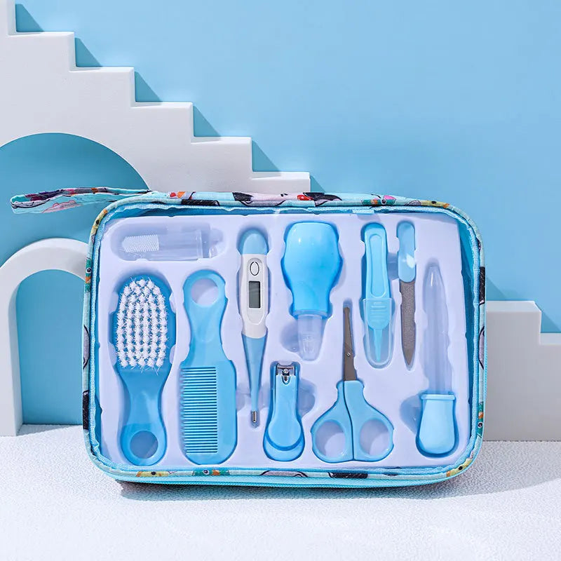 Baby Care & Cleaning 10 - Piece Set - Newborn Nail Clipper Set, Safe Comb & Brush Gift Box