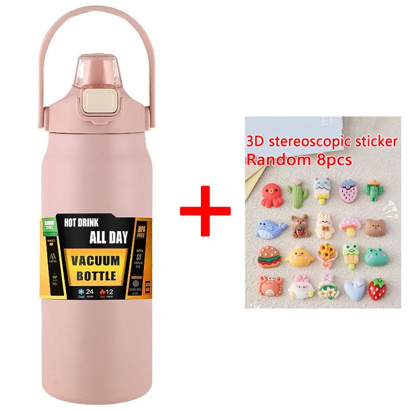 1.5L Stainless Steel Thermo Bottle Large Capacity Thermo Water Portable Vacuum Mug Thermos 1500ml Insulated Cup Tumbler