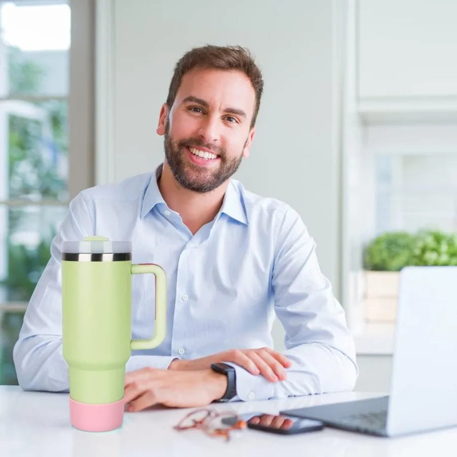 2Pack Silicone Boot for Stanley 40 oz Tumbler AntiSlip Cup Boot Bottom Protector for Stanley Quencher H2.0 40 oz and IceFlow Fl