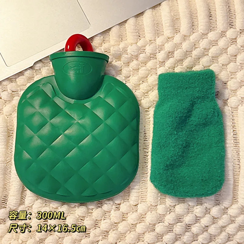 300/650ML Plush Hot Water Bag Winter Removable Hot Water Bottle Winter Hand Foot Warmer