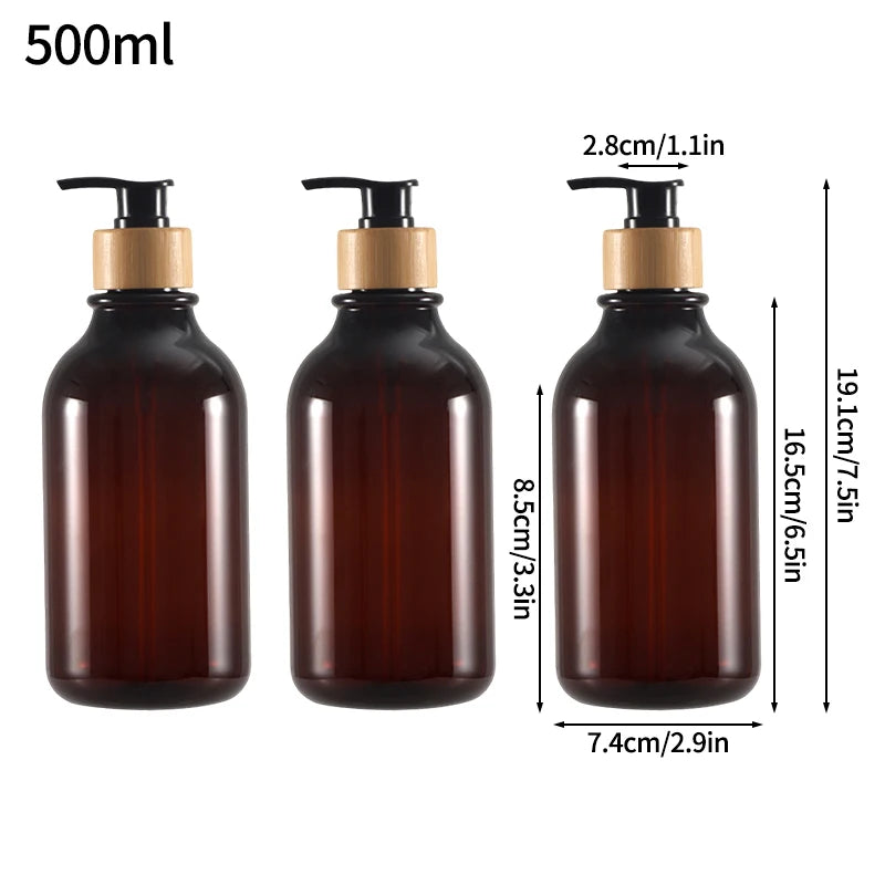 300/500ml Soap Dispenser for Bathroom Large Capacity Shower Shampoo Bottle Refillable Gel Bottle Lotion Liquid Storage Container