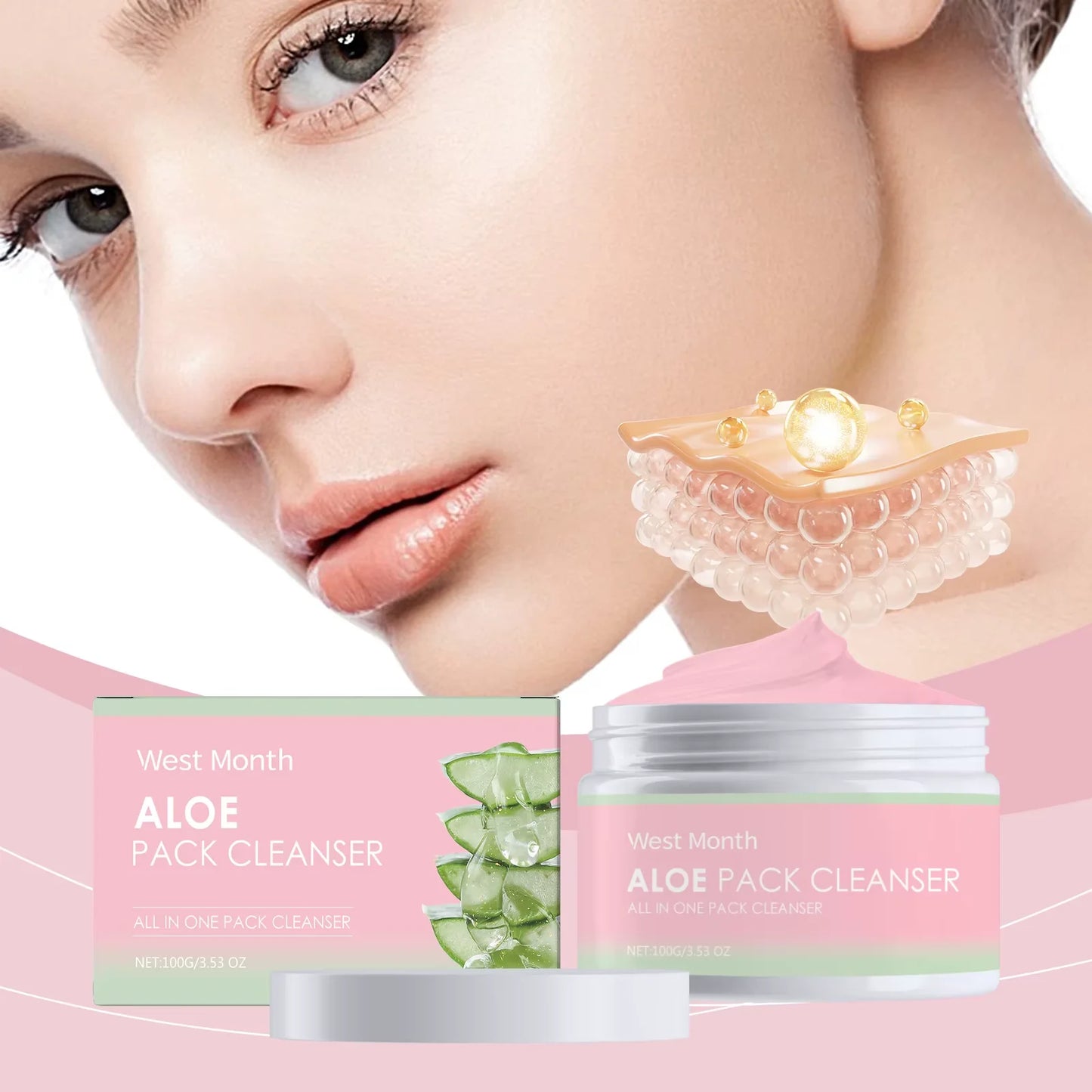 West&Month 120ml Strawberry Body Juice Oil Aloe Cleanser Serum Massage Aromatherapy Glow Relieve Dry Care Smooth Body Scent Oil