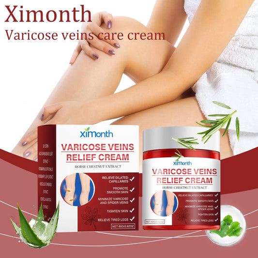 Ximonth 80g Varicose Veins Relief Cream Massage Leg Improve Blood Circulations Reduce Spider Veins Relief Tried Heavy Leg Cream