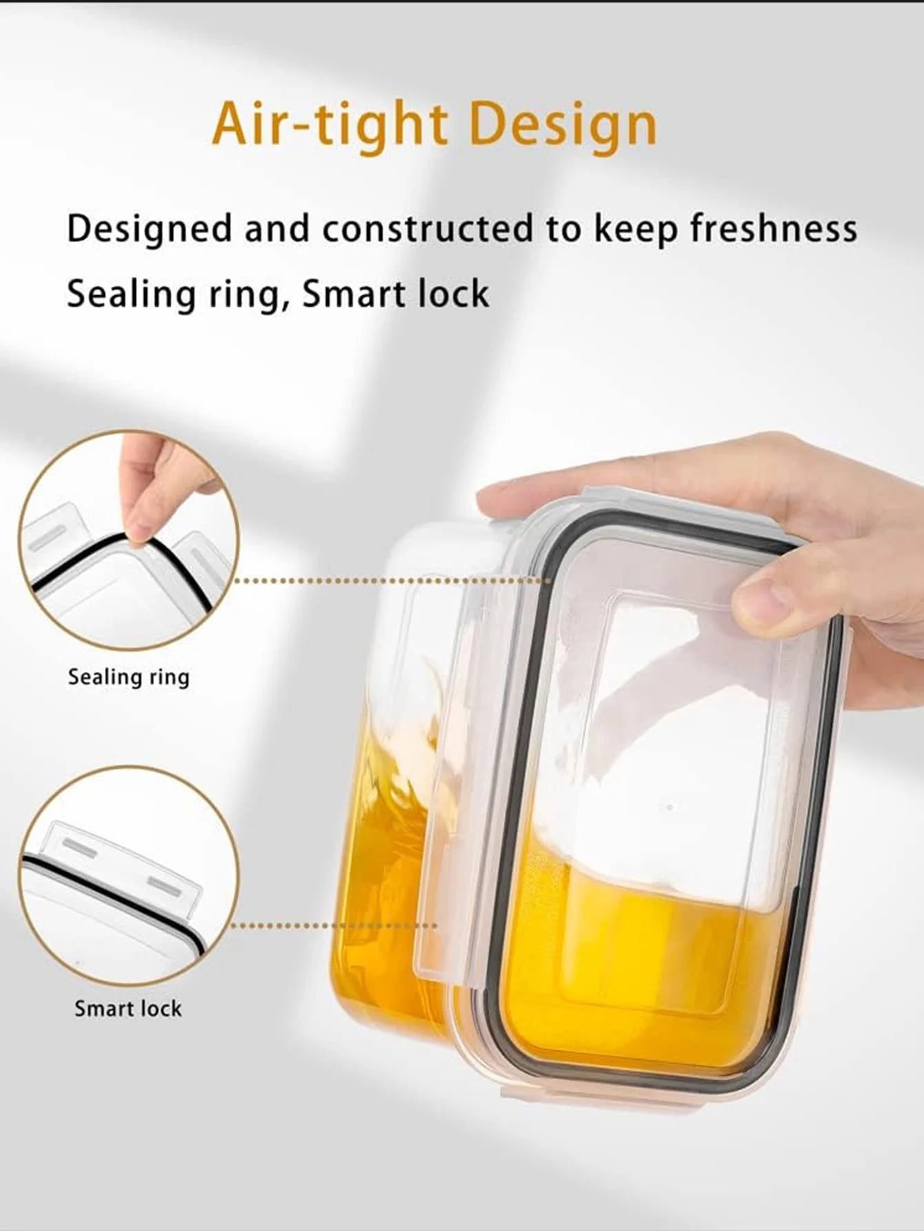 24pcs New Kitchen Sealed Storage Box Set Dry Food Storage For Sugar, Flour, Baking PP Material Comes with Convenience Stickers