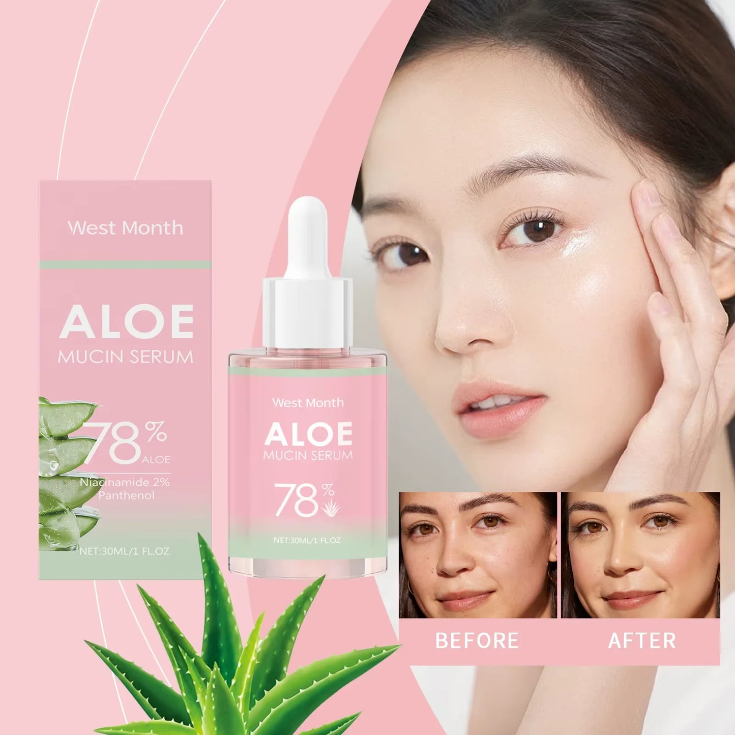 West&Month 120ml Strawberry Body Juice Oil Aloe Cleanser Serum Massage Aromatherapy Glow Relieve Dry Care Smooth Body Scent Oil