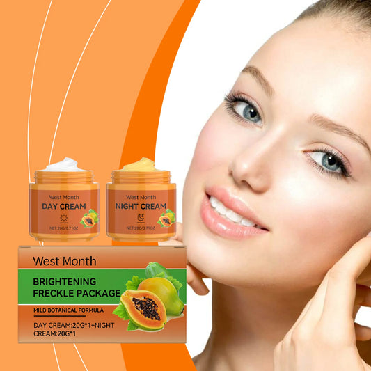 West&Month 40g Papaya Whitening Facial Care Cream Lighten Dark Spots Reduce Dullness Day Night Nourish Fade Melanin Face Cream