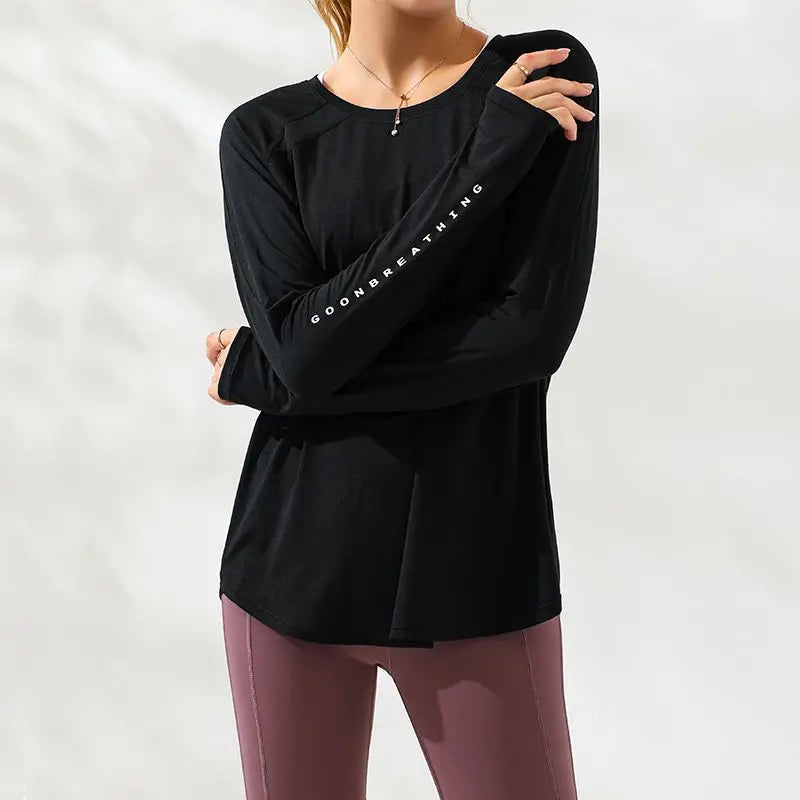 Sport Top Fitness Long Sleeve Running Shirt Women Blouse Gym Loose Plus Size Workout Tops Yoga Shirts Jacket Excercise Clothes