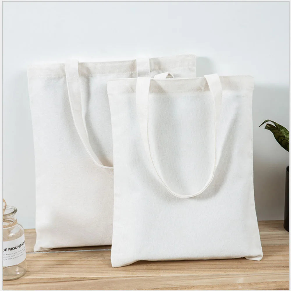 Canvas Bag Storage Bag Grocery Bag Eco-Friendly foldable Bag folding Pocket Tote Portable Shoulder Handbags Food Shopping bag
