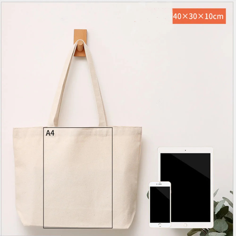 Canvas Bag Storage Bag Grocery Bag Eco-Friendly foldable Bag folding Pocket Tote Portable Shoulder Handbags Food Shopping bag