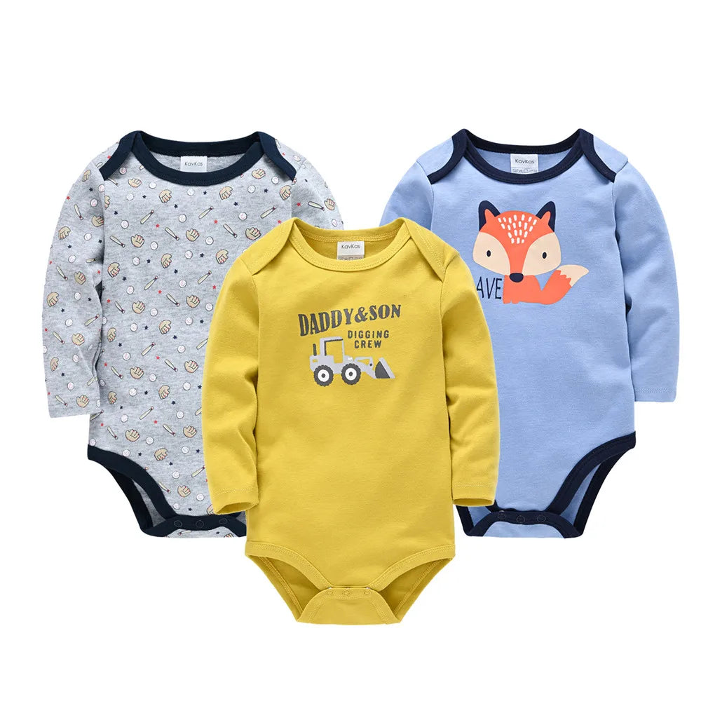 2023 Baby Bodysuit Long Sleeve Spring Autumn Girls Boys Clothes Body bebe Cartoon Printed 0-24 months Newborn Infant Outwear