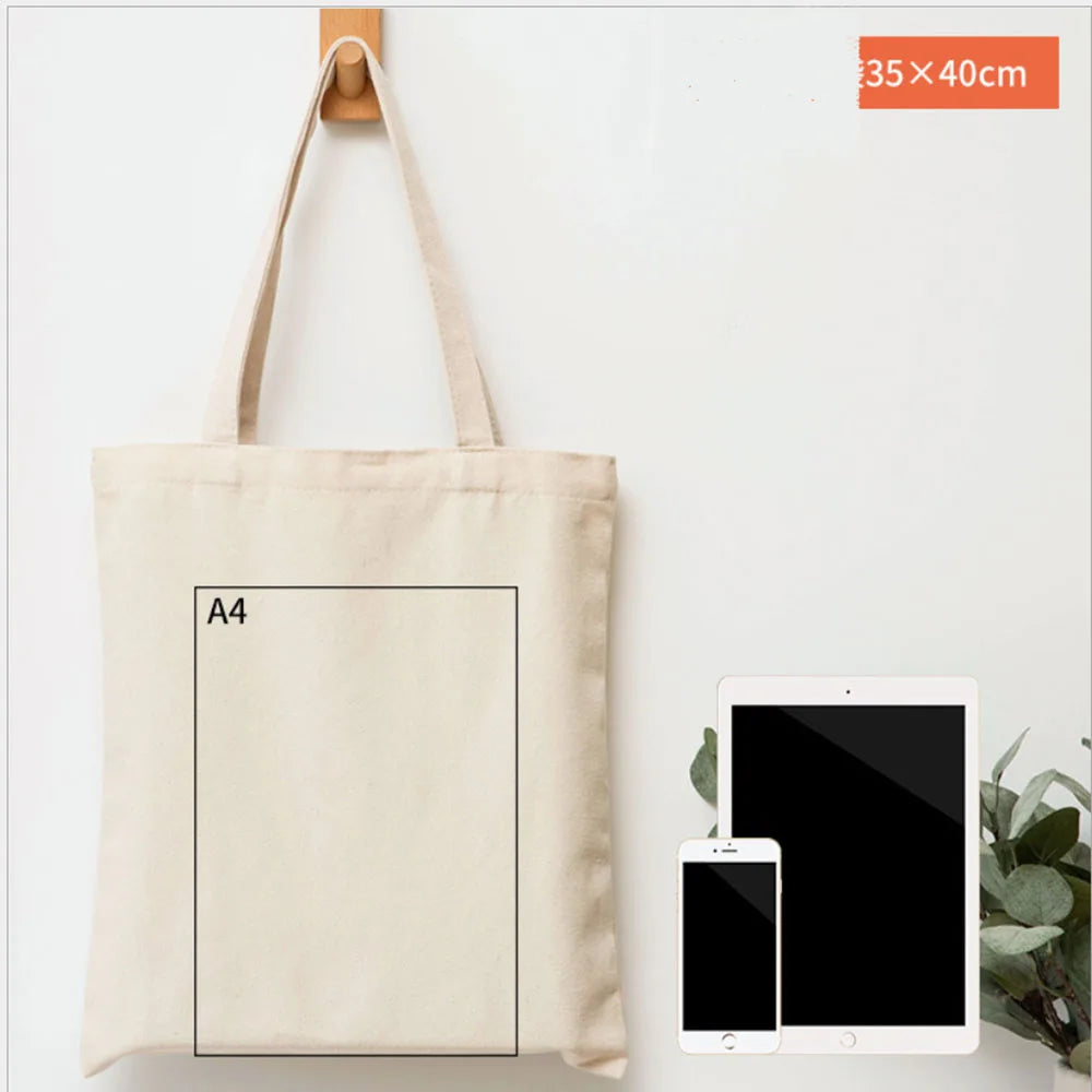 Canvas Bag Storage Bag Grocery Bag Eco-Friendly foldable Bag folding Pocket Tote Portable Shoulder Handbags Food Shopping bag