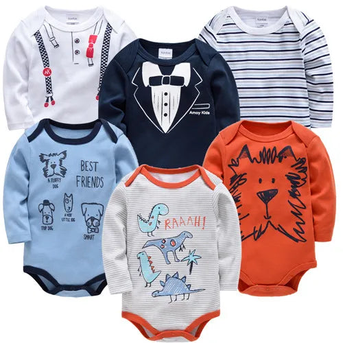 2023 Baby Bodysuit Long Sleeve Spring Autumn Girls Boys Clothes Body bebe Cartoon Printed 0-24 months Newborn Infant Outwear
