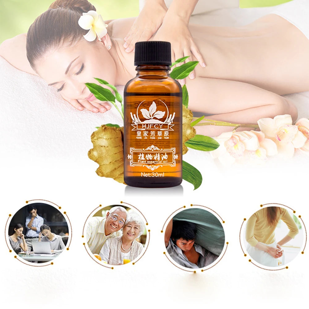 30Ml Natural Plant Therapy Lymphatic Drainage Ginger Oil for Anti Aging Antiperspirant Essential Oil Body Massage Body Oil