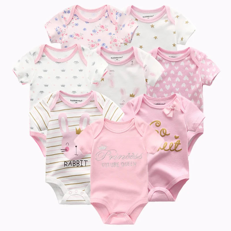8 PCS/lot summer short sleeve baby boy bodysuit baby boy jumpsuit set ropa bebe baby boy clothes