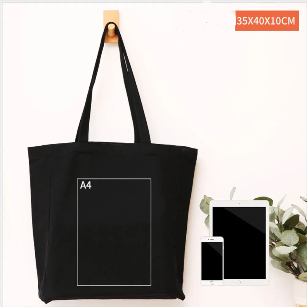 Canvas Bag Storage Bag Grocery Bag Eco-Friendly foldable Bag folding Pocket Tote Portable Shoulder Handbags Food Shopping bag