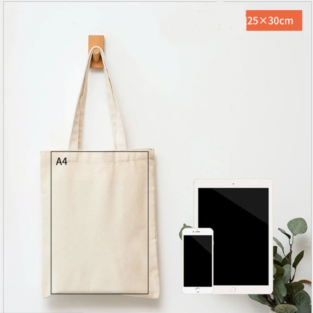 Canvas Bag Storage Bag Grocery Bag Eco-Friendly foldable Bag folding Pocket Tote Portable Shoulder Handbags Food Shopping bag