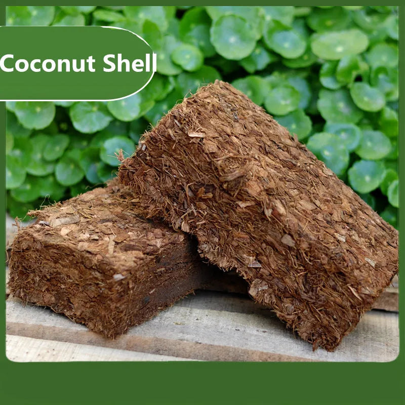 500g Green Natural Plant Coconut Shell Brick Universal Organic Nutrient Soil Coarse Grain Coconut Brick For Garden Vegetables