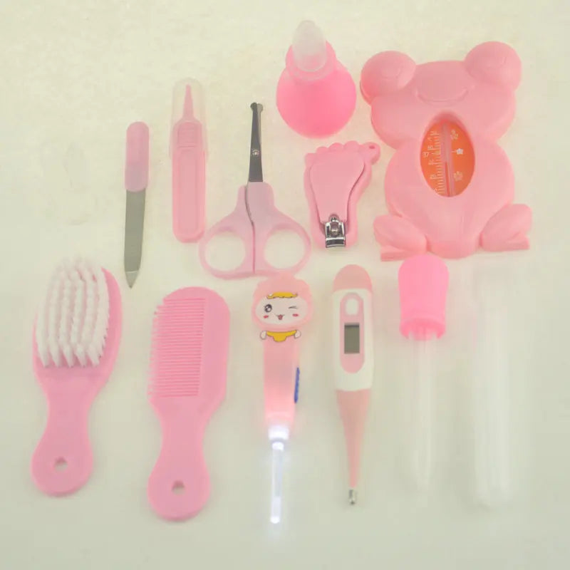 Baby Care Tools Kit Infant Nail Trimmer Kids Hygiene Care Thermometer Clipper Scissors Newborn Baby Banicure Set Grooming Set