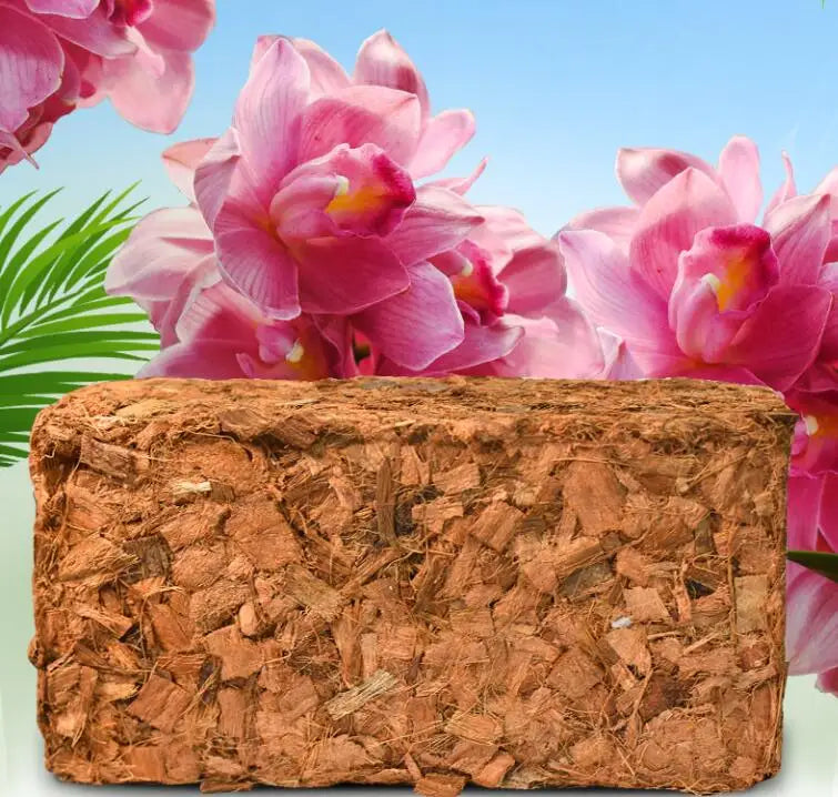 500g Green Natural Plant Coconut Shell Brick Universal Organic Nutrient Soil Coarse Grain Coconut Brick For Garden Vegetables