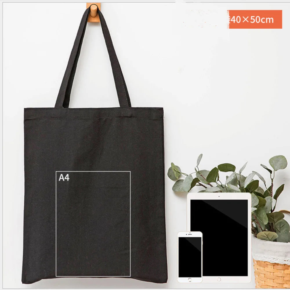 Canvas Bag Storage Bag Grocery Bag Eco-Friendly foldable Bag folding Pocket Tote Portable Shoulder Handbags Food Shopping bag