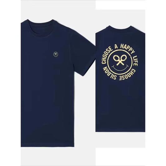 2025 SILBON Men's Fashion T-shirt Y2K Tops Harajuku Luxury Brand Lettering Print Short Sleeve Summer T-shirt Redtube