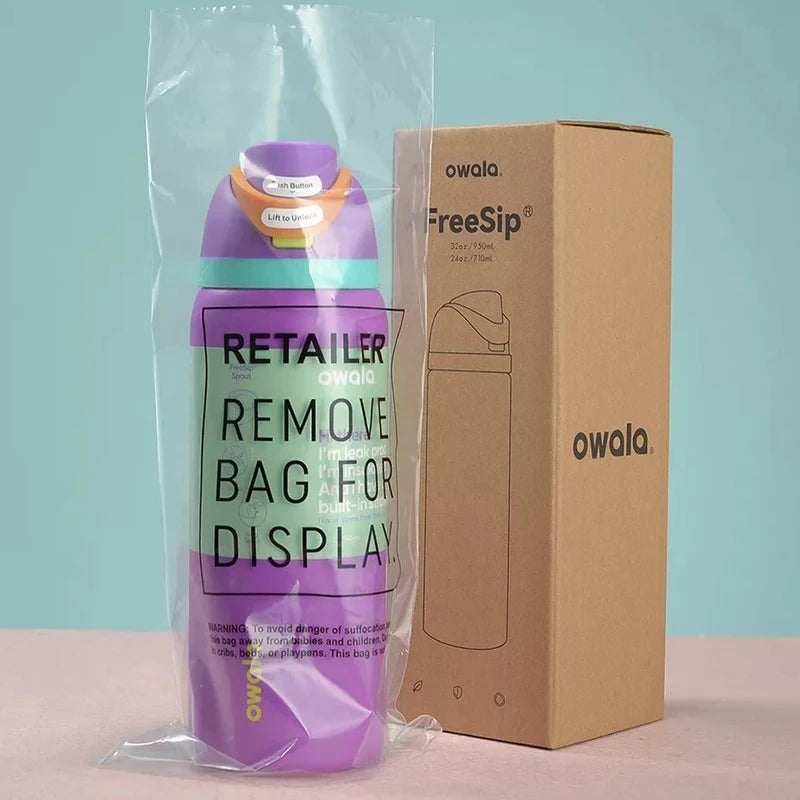 2025 NEW Owala 24Oz/32 OzInsulated Stainless Steel Water Bottle with Straw, BPA-Free Sports Water ion for Your Outdoor Adventure