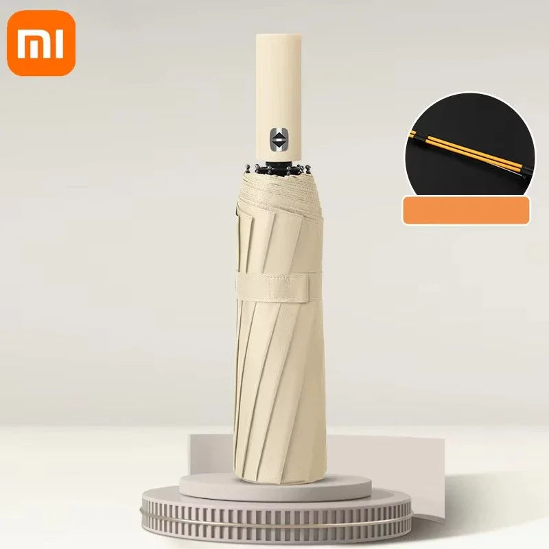 Xiaomi Automatic Umbrella 24 Bone Solid Color Automatic Umbrella Light Collapsible Large Size Outdoor Sunshade UV Protection