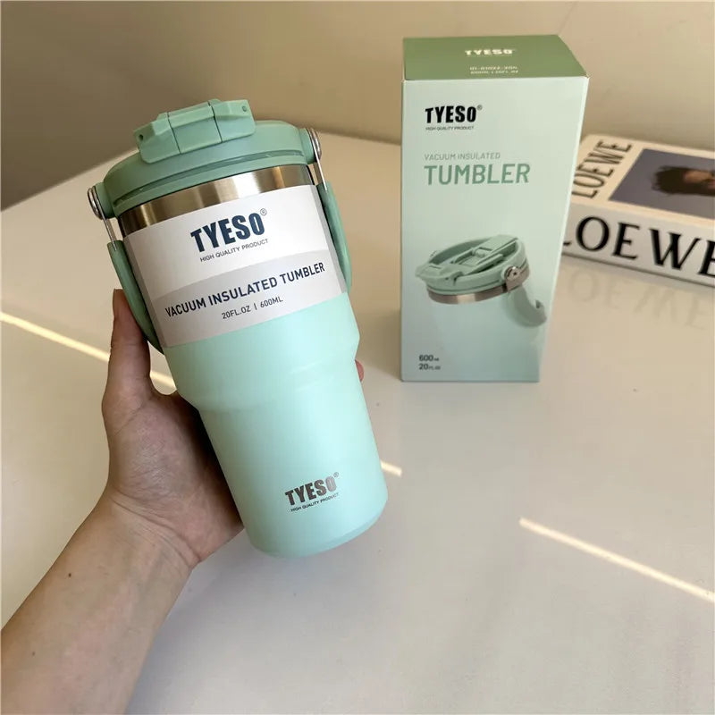 Tyeso Stainless Steel Coffee Cup Cold And Hot Double-layer Insulated Cup Tumbler Thermo Water Bottle Car Travel Mug Vacuum Cup
