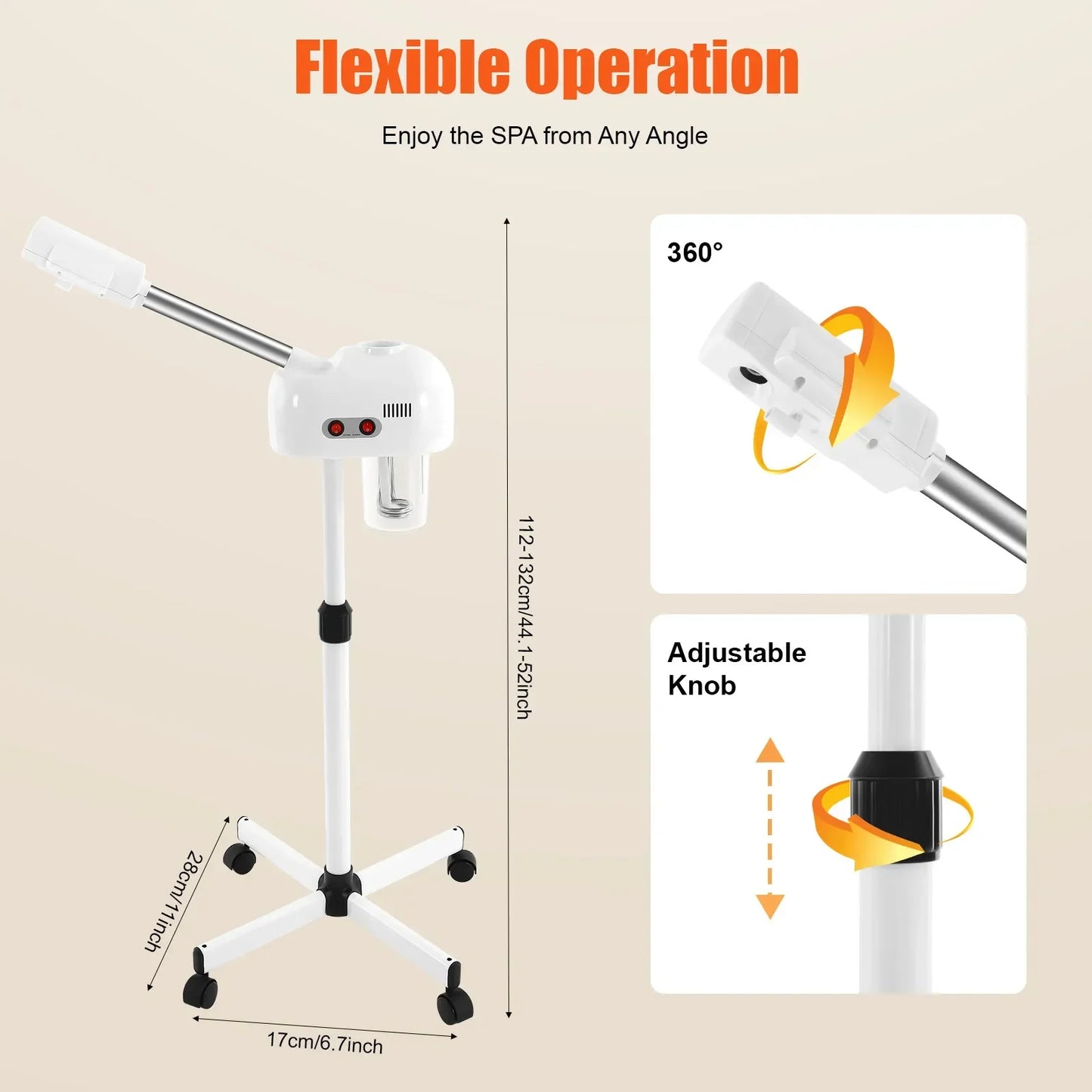 360° Ozone-infused Facial Steamer Daily Skincare Skin Moisture Remove Skin Care Equipment for Salon Beauty & Spa & Home