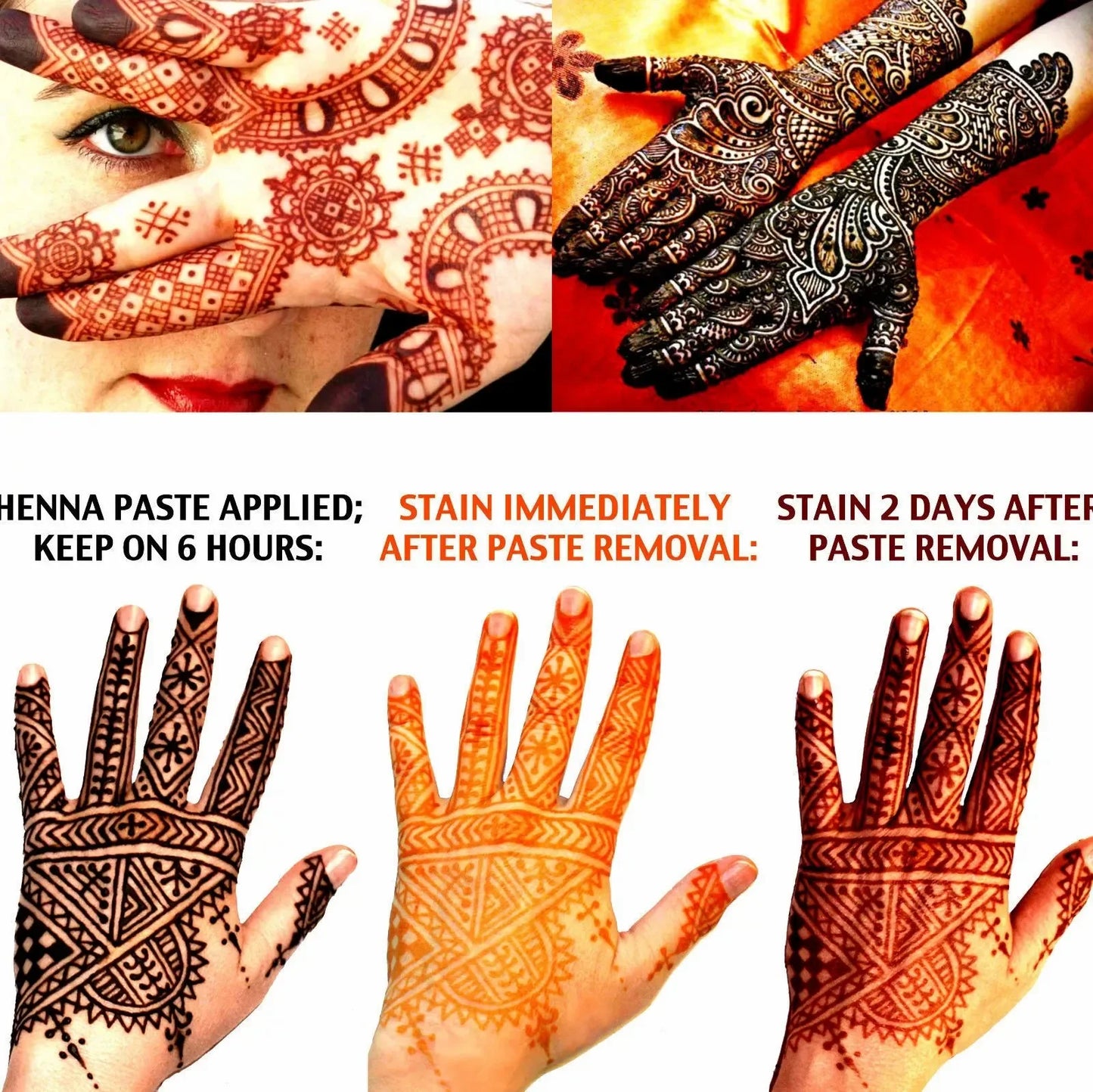 1/3/12Pcs Pure Natural Organic Brown Henna Cream, Brown Henna Tattoo Cream, Temporary Tattoo, Henna Tattoo Cream Semi-permanent