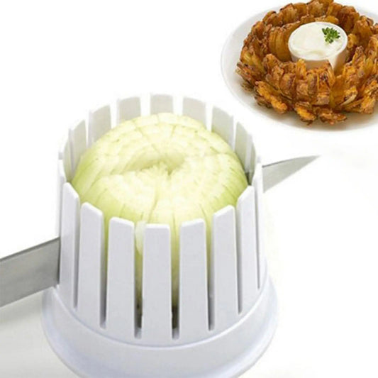 New Onion Slicer Onion Flowers Cut Flower Plastic Mould Home Kitchen Gadget Small and Convenient Onion Cutting Artifact