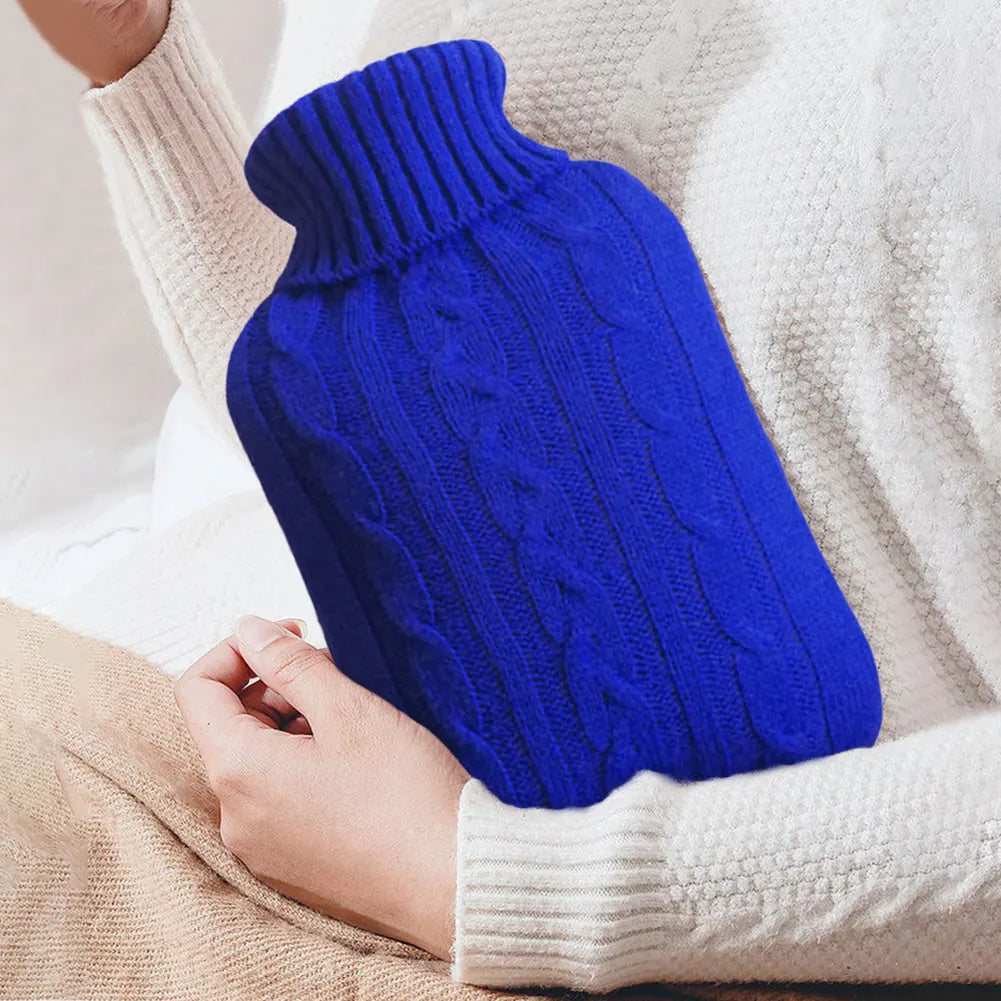 2L Hot Water Bottle Cover Rubber Hot Water Bags Winter Plush Hand & Feet Warmer Explosion-Proof Water Bottle Cover For Hot Water