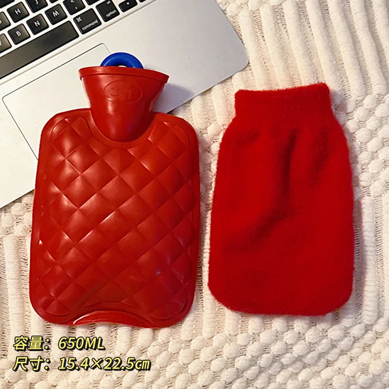 300/650ML Plush  Hot Water Bag  Winter Removable  Hot Water Bottle  Winter Hand Foot Warmer