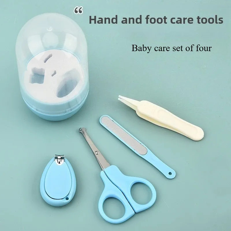4/8pcs Newborn Baby Nail Scissor Baby Nail Care Tool Kid Safe Portable Nail Clipper Trimmer Tweezer with Box