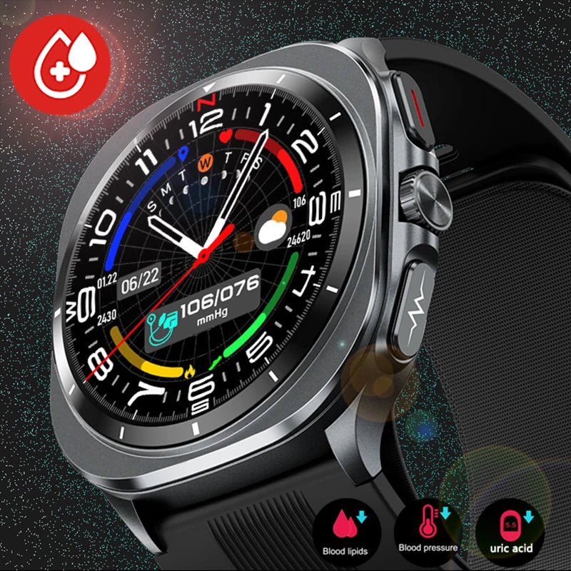 2025 New Health track Smartwatch Air Pump Airbag True Blood Pressure Health Measure Smart Watch Men Women Blood oxygen BT Call