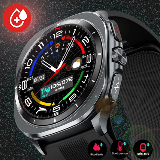 2025 New Health track Smartwatch Air Pump Airbag True Blood Pressure Health Measure Smart Watch Men Women Blood oxygen BT Call