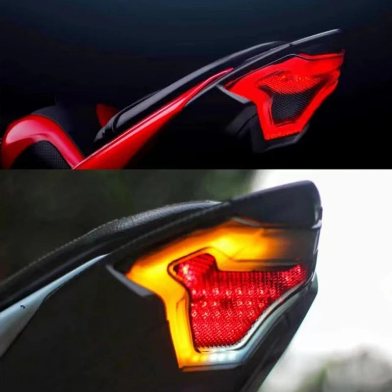 Suitable for R3 R25 Y15ZR MT07 motorcycle Maverick LED rear tail light modified brake light running light